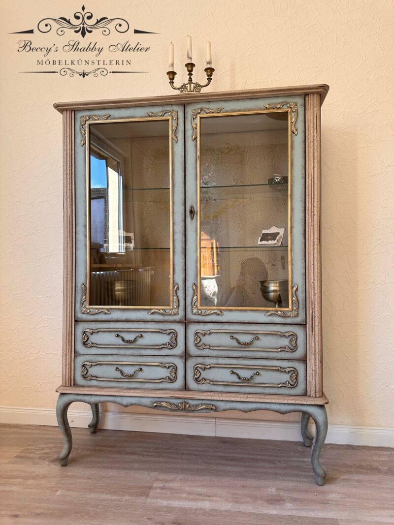 Chippendale Vitrine Les Roses – Bild 3