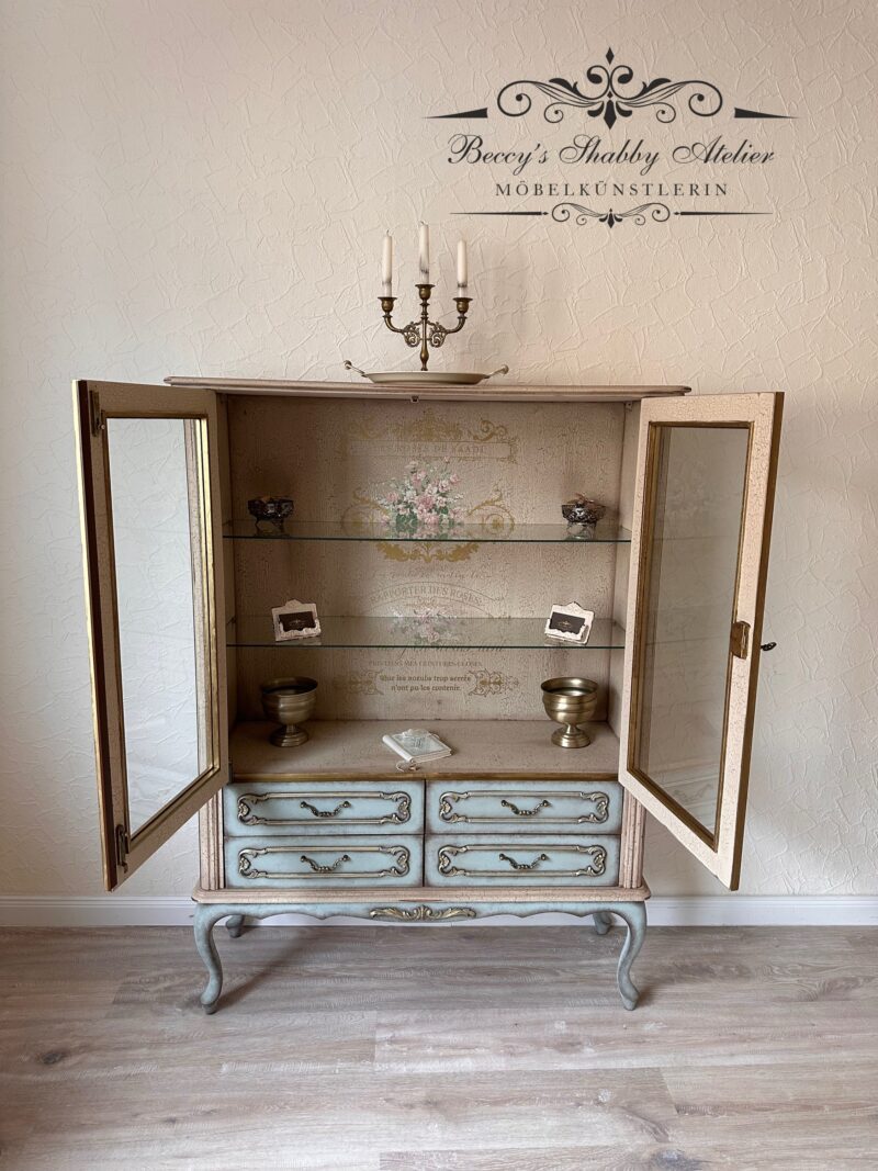 Chippendale Vitrine Les Roses – Bild 4