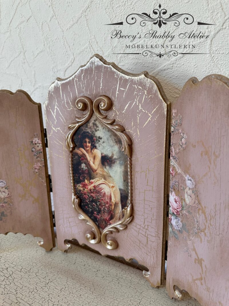 Bild Shabby chic, MDF Triptychon holzschild Brocante, Dekoration – Bild 9