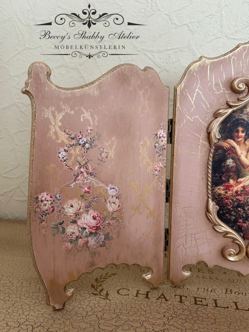 Bild Shabby chic, MDF Triptychon holzschild Brocante, Dekoration – Bild 8