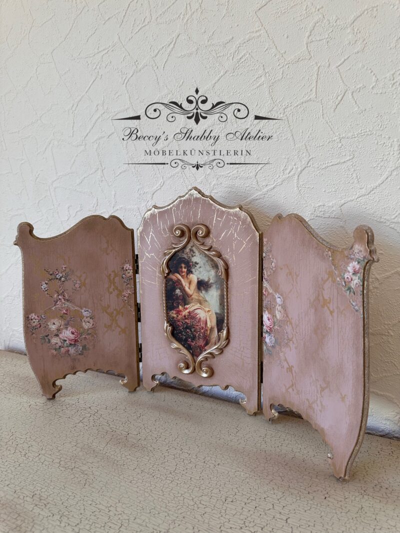 Bild Shabby chic, MDF Triptychon holzschild Brocante, Dekoration – Bild 2