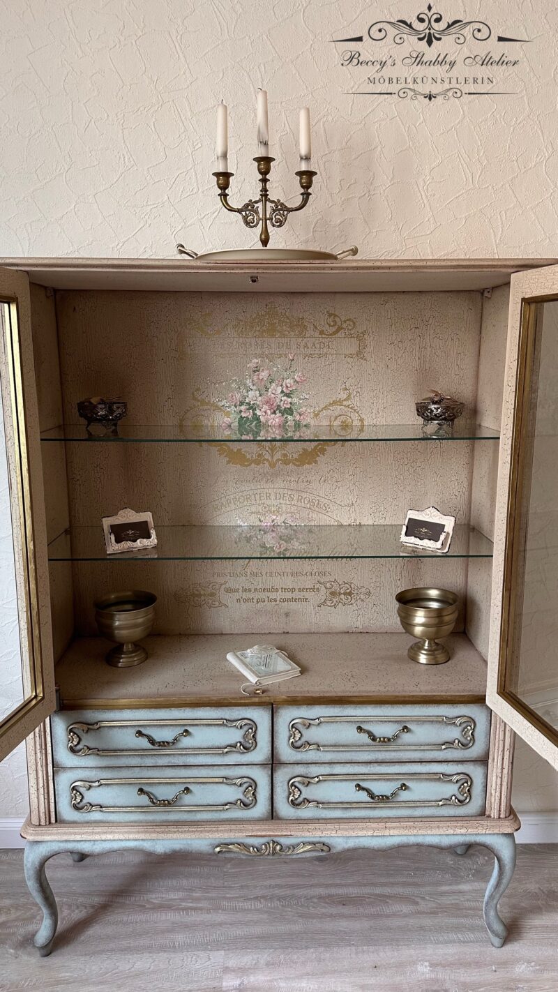 Chippendale Vitrine Les Roses – Bild 5