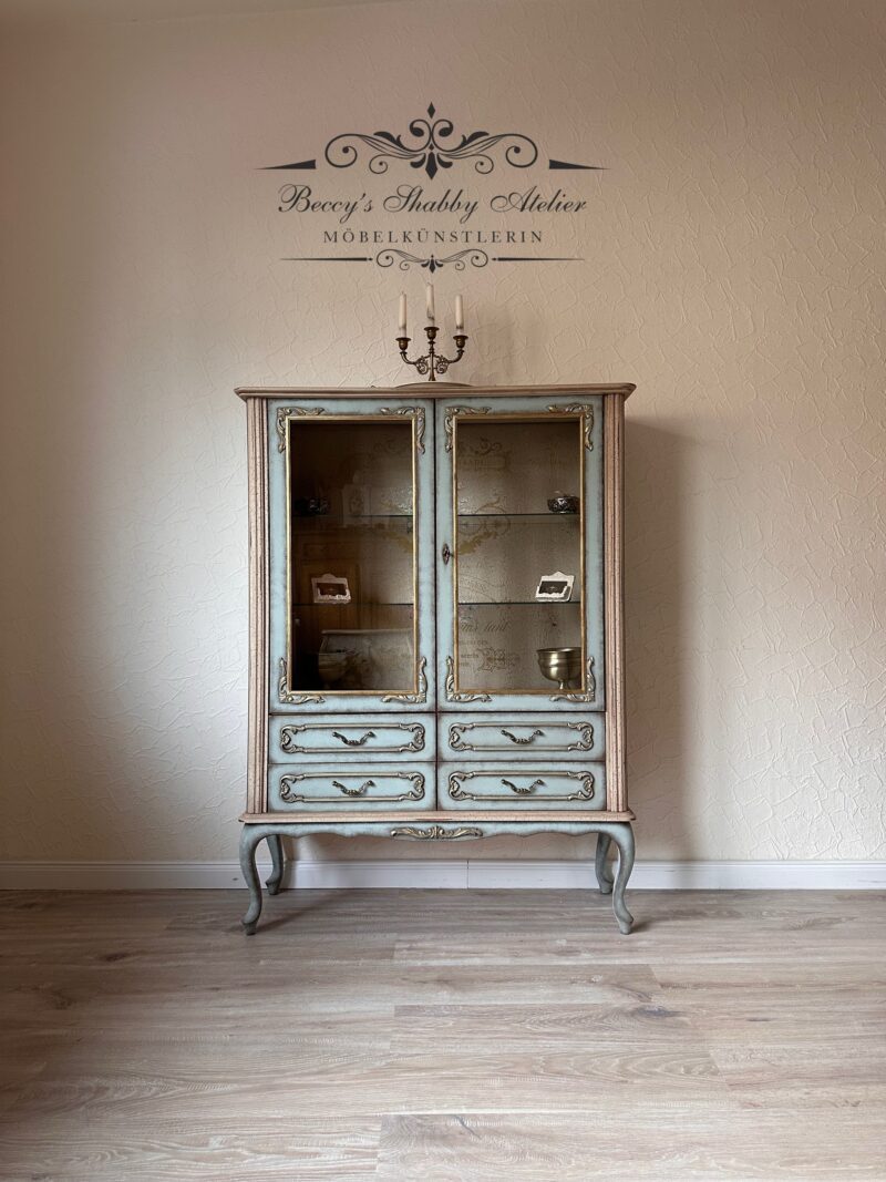 Chippendale Vitrine Les Roses – Bild 9