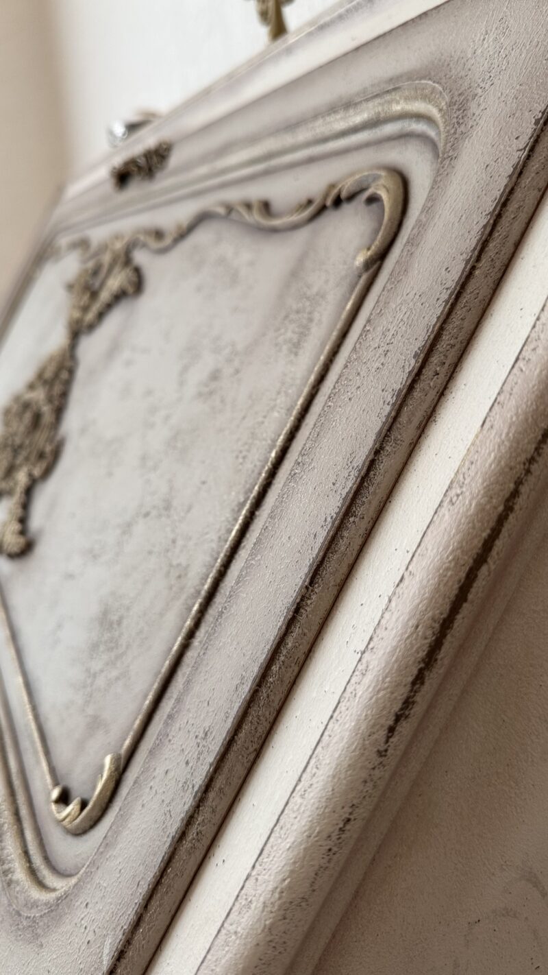 Chippendale Sekretär in alt weiß /Sand – Bild 13